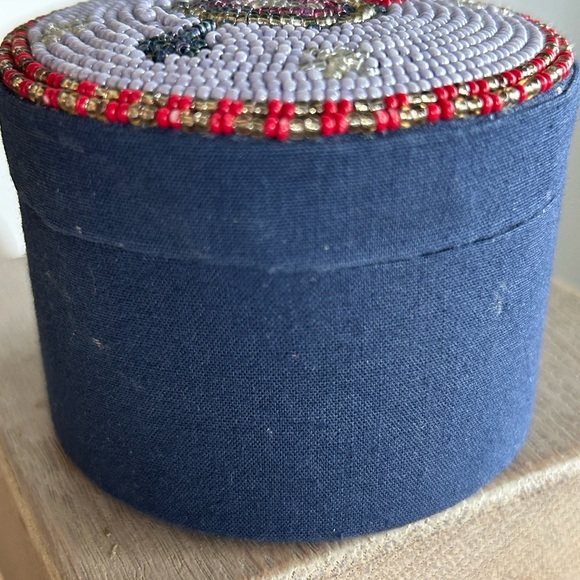 Anthropologie Fortune Heart Beaded Lidded Jewelry Box. - Picture 8 of 9